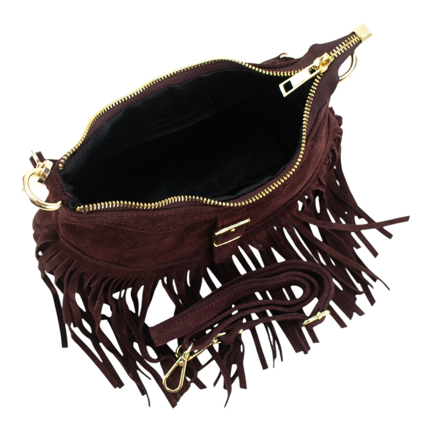 Bolso en piel Pregato Aube Ante Burdeos - KimondoShop