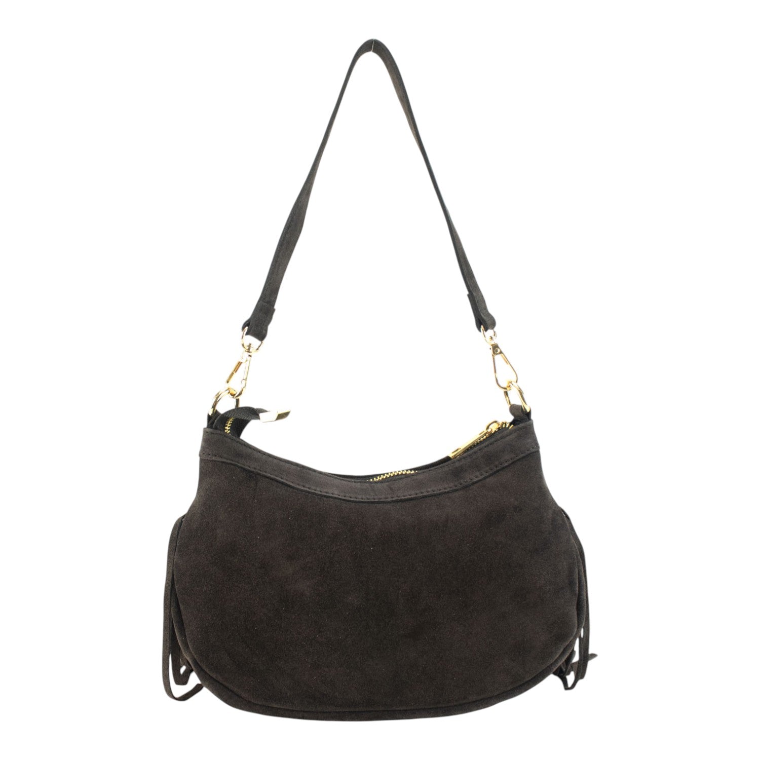 Bolso en piel Pregato Aube Ante Chocolate - KimondoShop