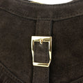Bolso en piel Pregato Aube Ante Chocolate - KimondoShop