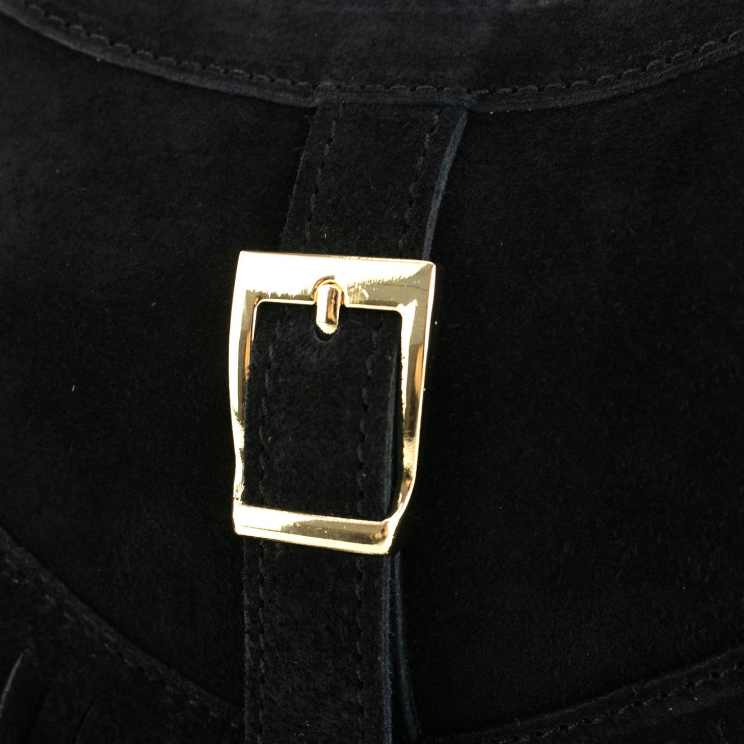 Bolso en piel Pregato Aube Ante Negro - KimondoShop