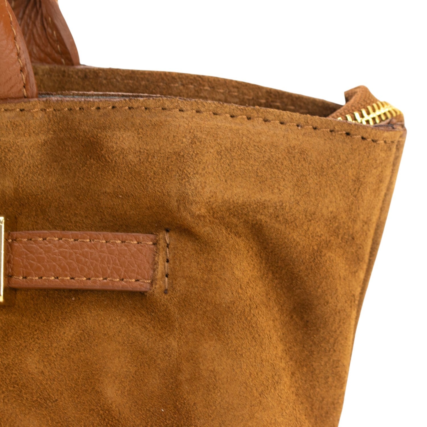Bolso en Piel Pregato Aurea Camel - KimondoShop