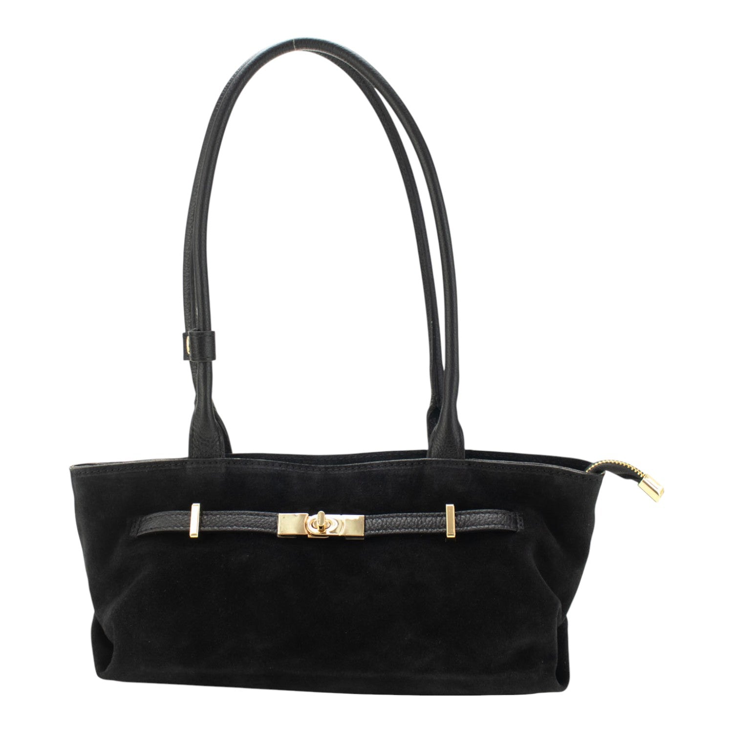 Bolso en Piel Pregato Aurea Negro - KimondoShop