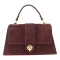 Bolso en piel Pregato Camelia Ante Burdeos - KimondoShop