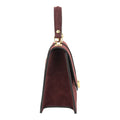 Bolso en piel Pregato Camelia Ante Burdeos - KimondoShop