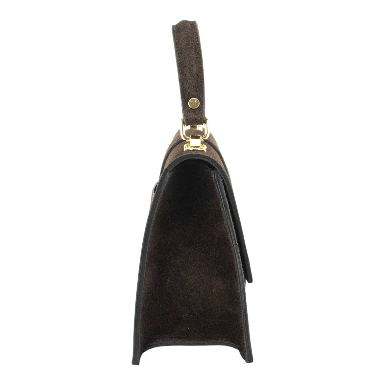 Bolso en piel Pregato Camelia Ante Chocolate - KimondoShop