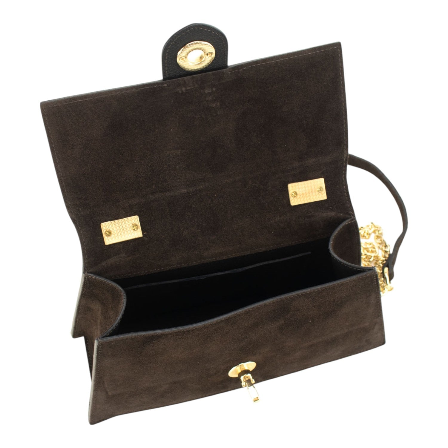 Bolso en piel Pregato Camelia Ante Chocolate - KimondoShop