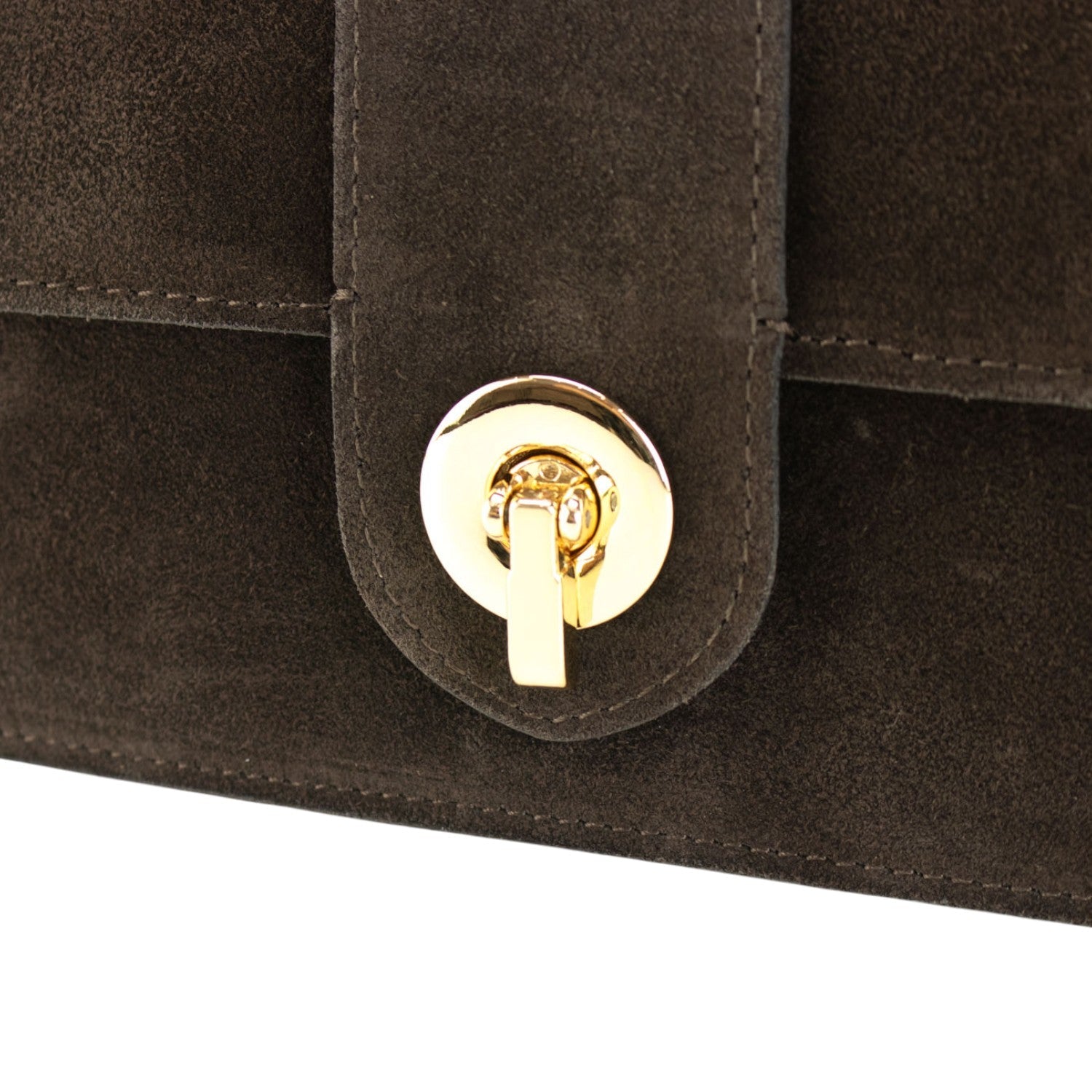 Bolso en piel Pregato Camelia Ante Chocolate - KimondoShop