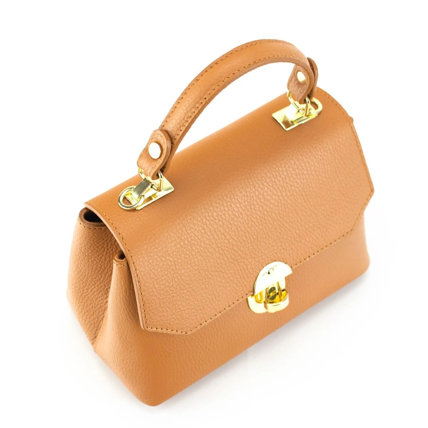 Bolso en Piel Pregato Carezza Camel - KimondoShop