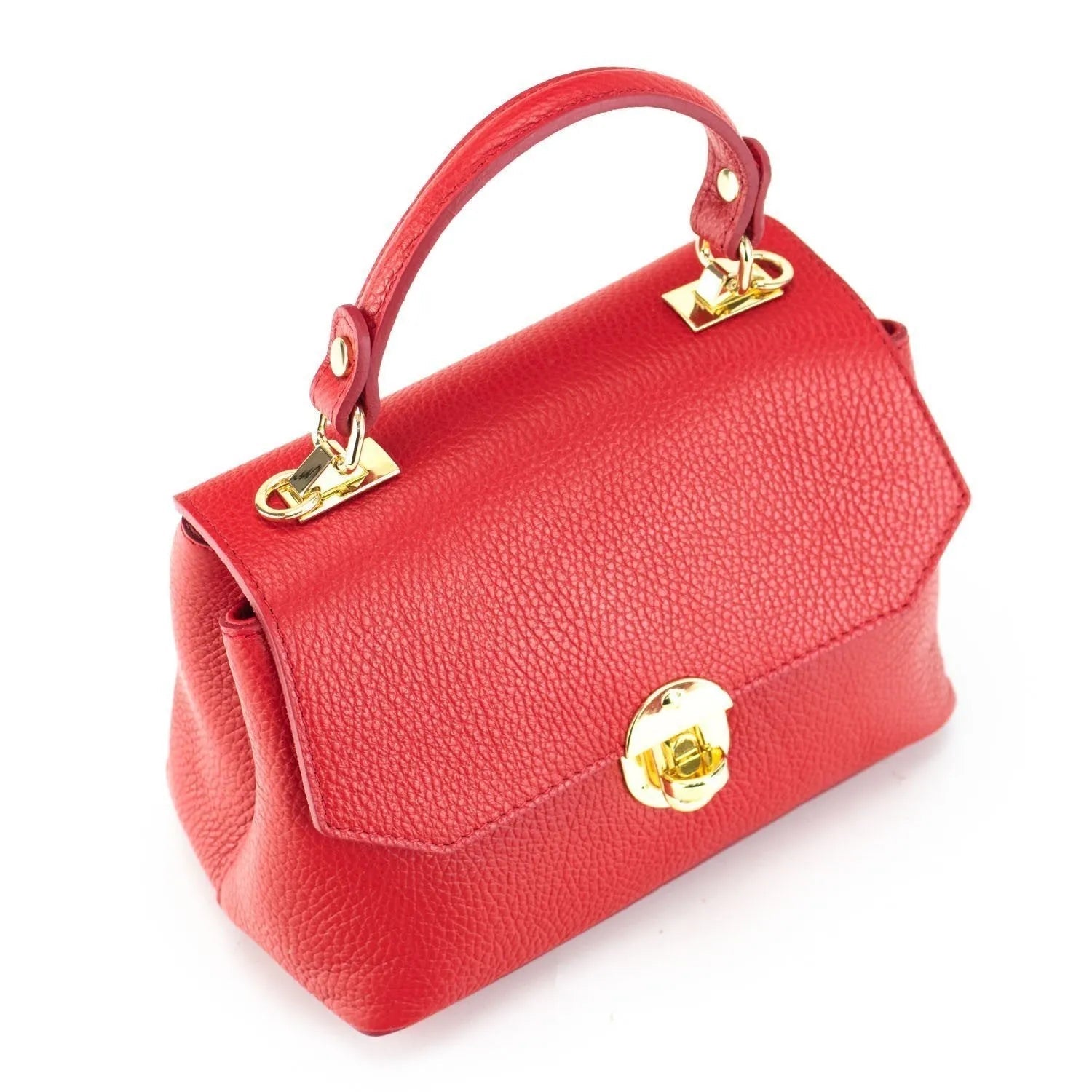 Bolso en Piel Pregato Carezza Rojo - KimondoShop