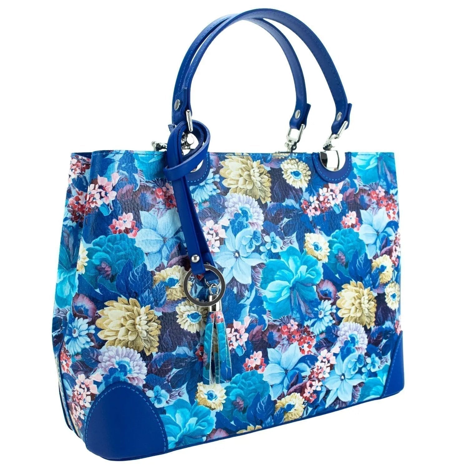 Bolso en piel Pregato Eleganza Colorful Blue - KimondoShop