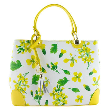 Bolso en piel Pregato Eleganza Flores amarillas - KimondoShop