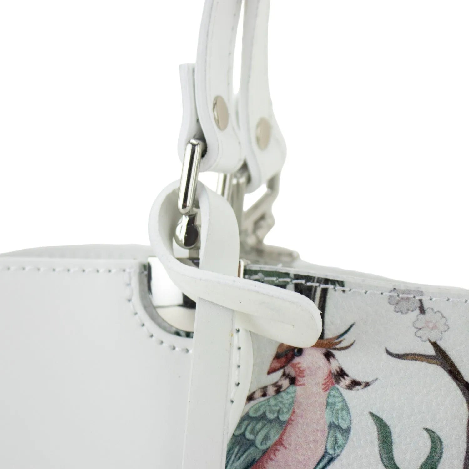 Bolso en piel Pregato Eleganza Li Majestic Blanco - KimondoShop