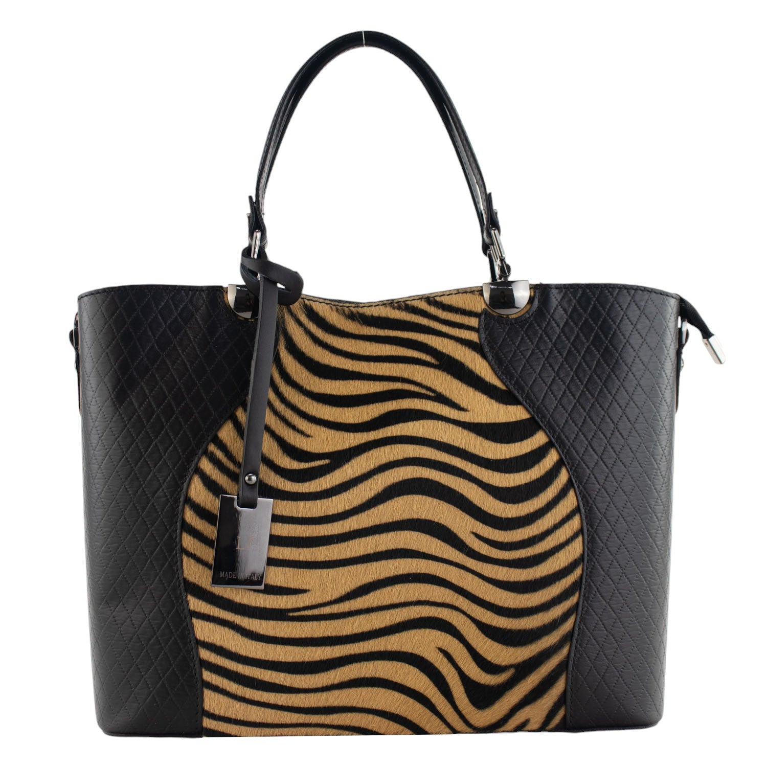 Bolso en piel Pregato Eleganza Li Tiger Hair - KimondoShop