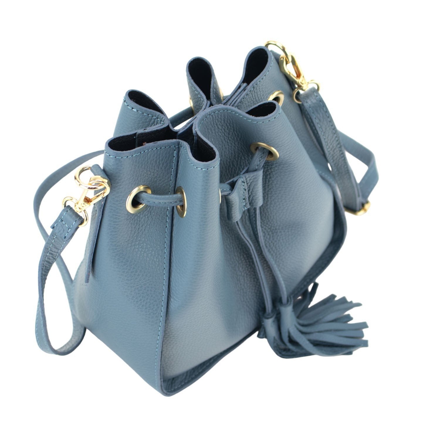 Bolso en Piel Pregato Laguna Azul cielo - KimondoShop