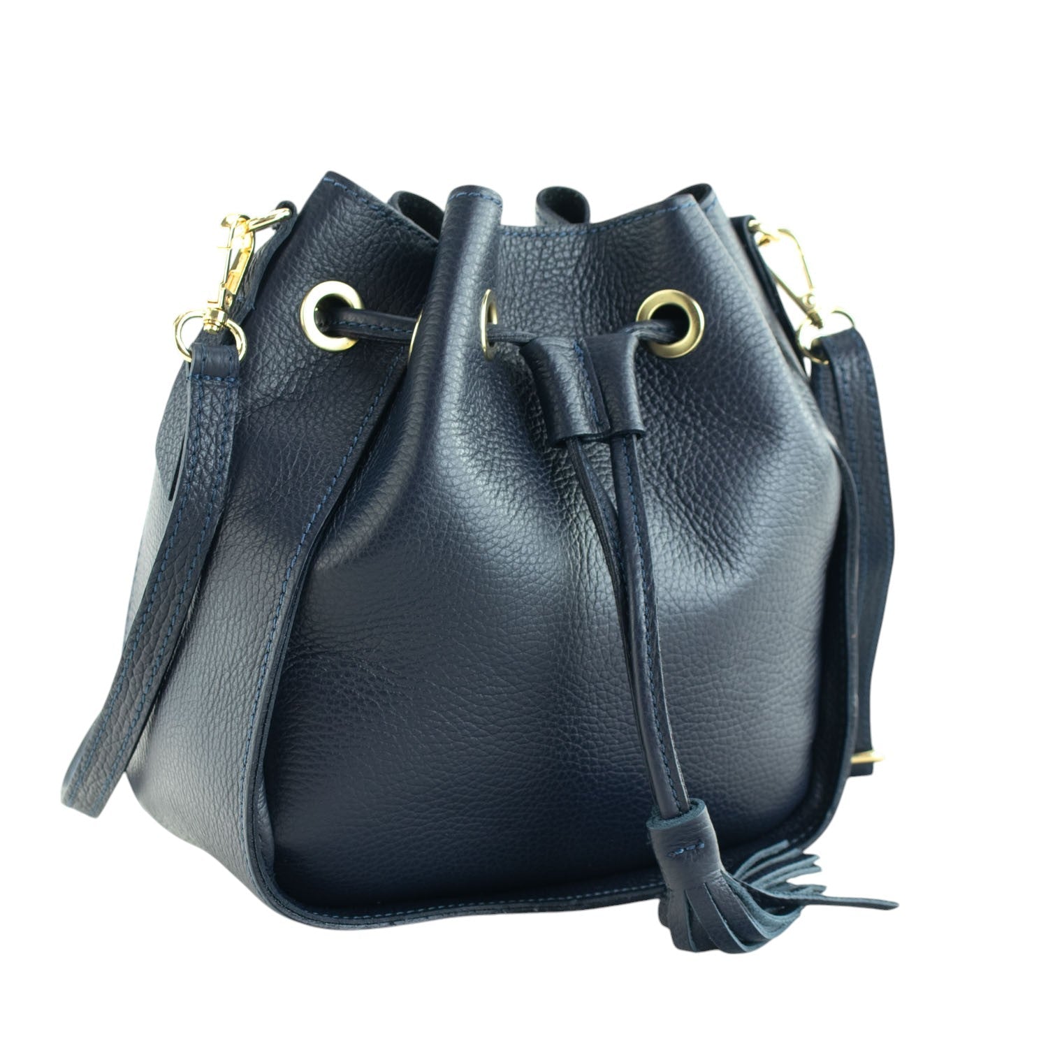 Bolso en Piel Pregato Laguna Azul marino - KimondoShop