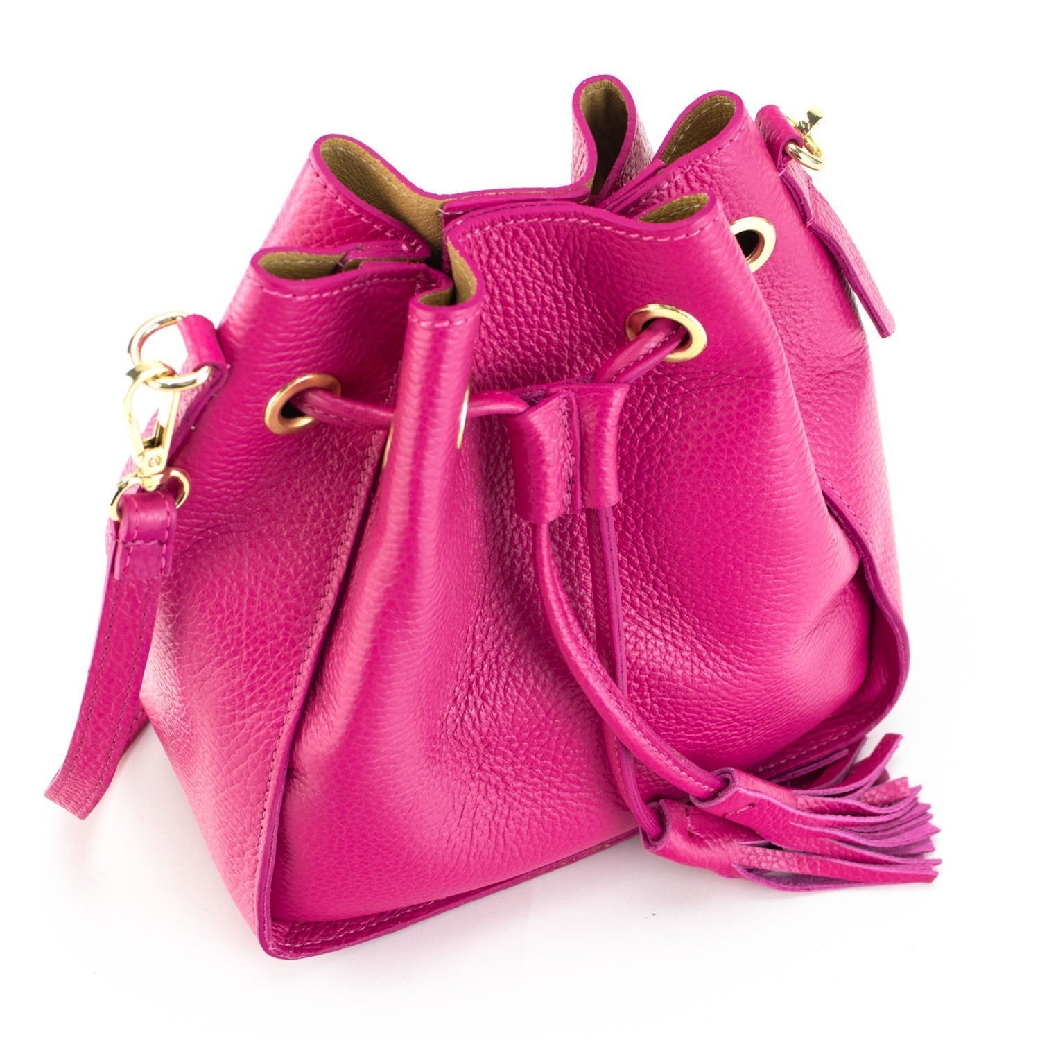 Bolso en Piel Pregato Laguna Fucsia - KimondoShop