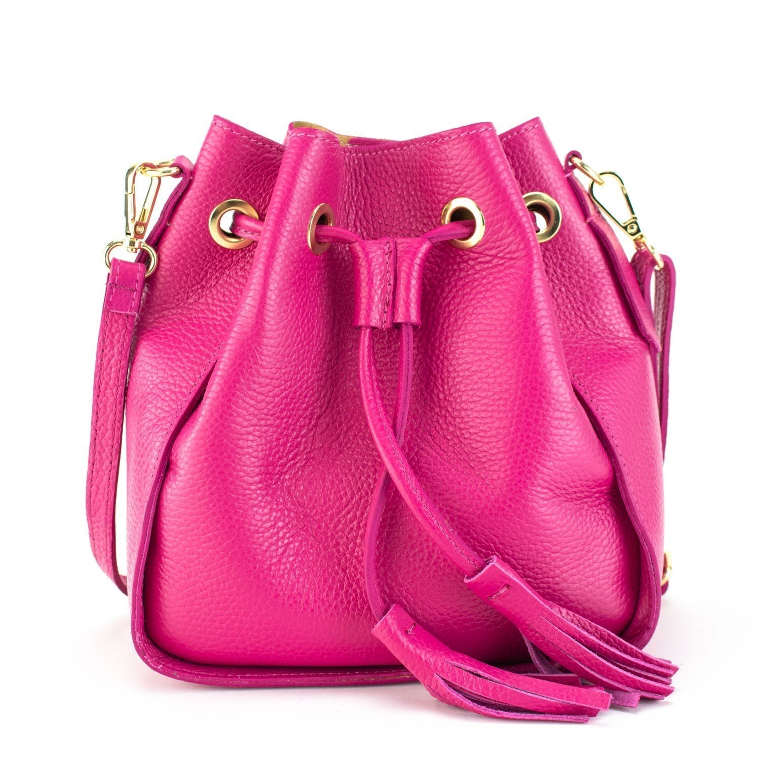 Bolso en Piel Pregato Laguna Fucsia - KimondoShop