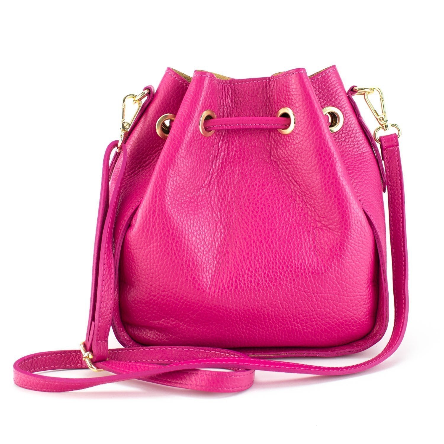 Bolso en Piel Pregato Laguna Fucsia - KimondoShop