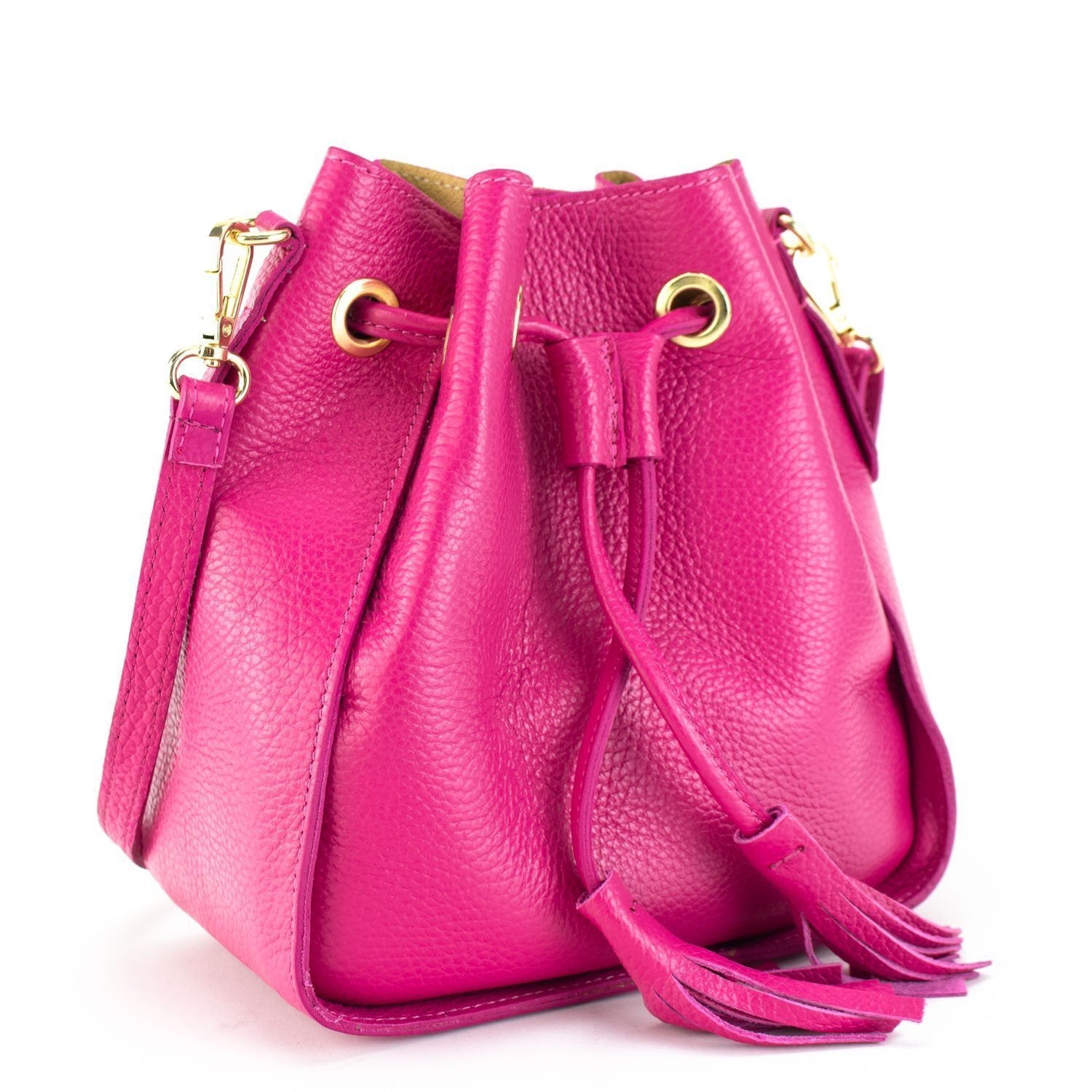 Bolso en Piel Pregato Laguna Fucsia - KimondoShop