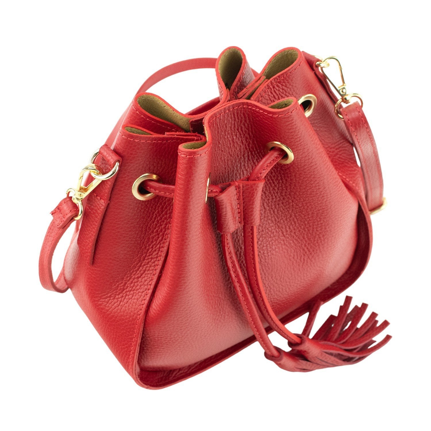 Bolso en Piel Pregato Laguna Rojo - KimondoShop