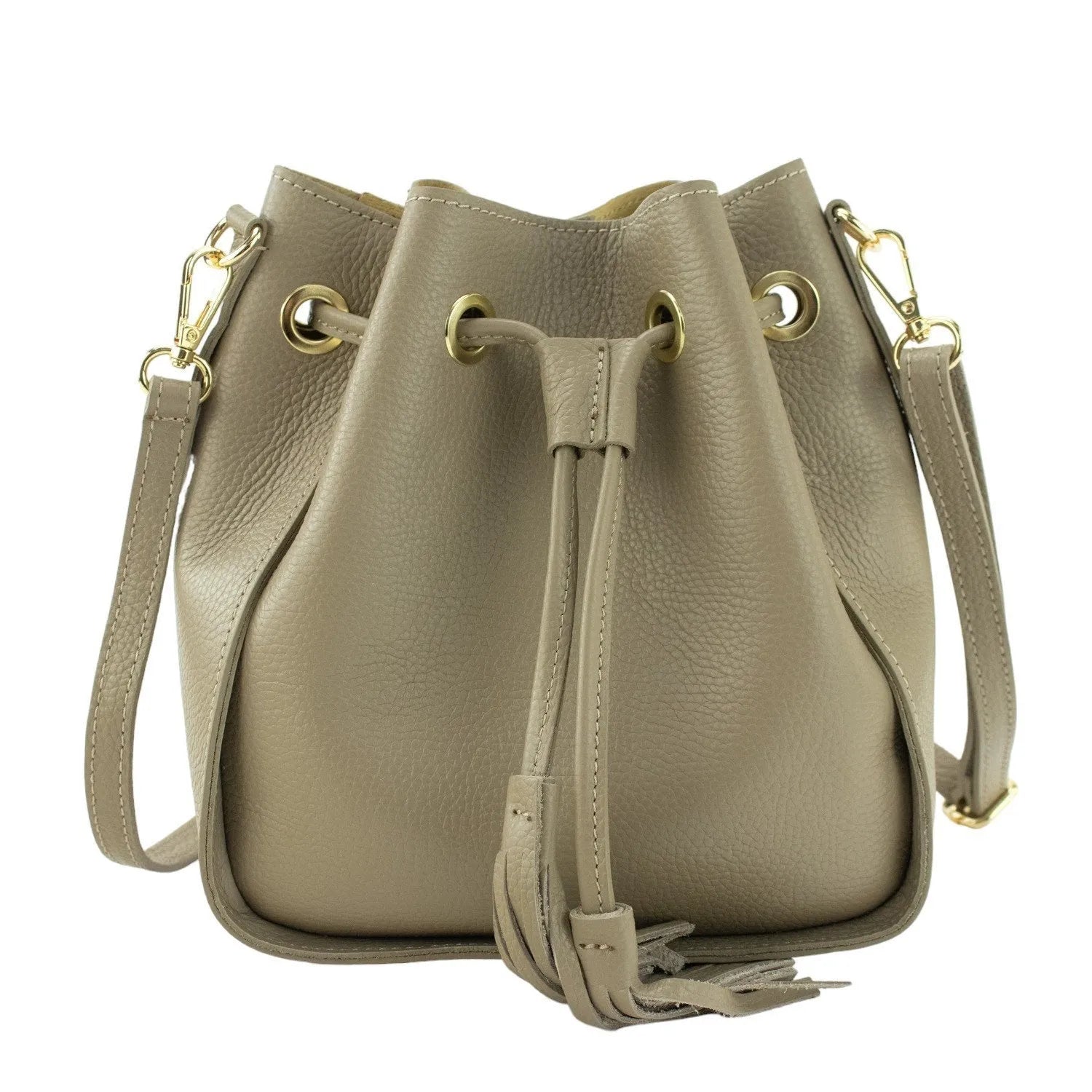 Bolso en Piel Pregato Laguna Taupe claro - KimondoShop