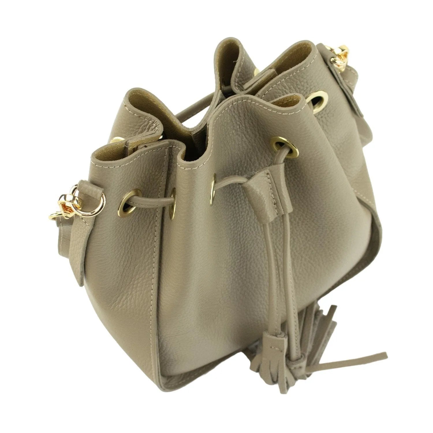 Bolso en Piel Pregato Laguna Taupe claro - KimondoShop