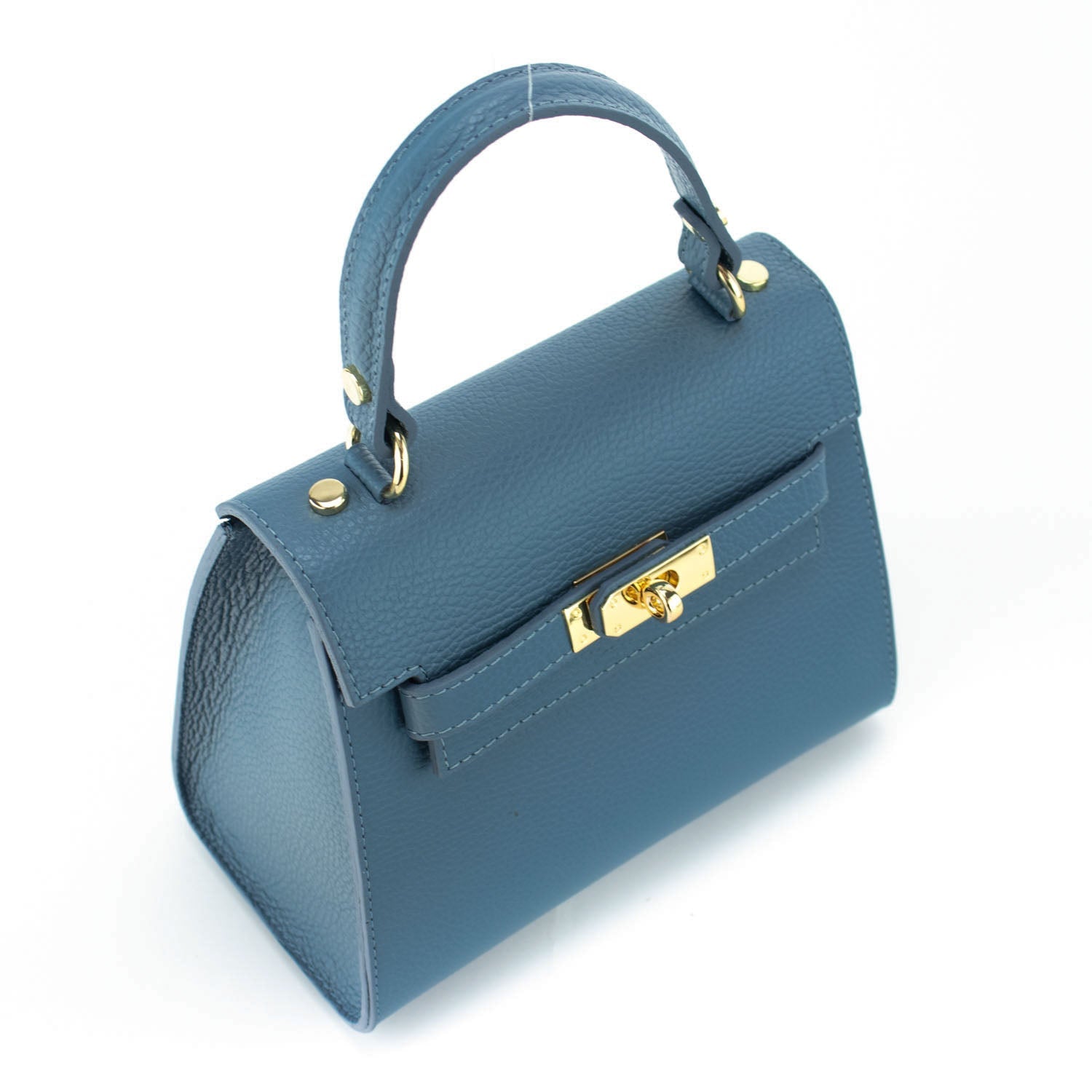 Bolso en Piel Pregato Latenza Azul - KimondoShop