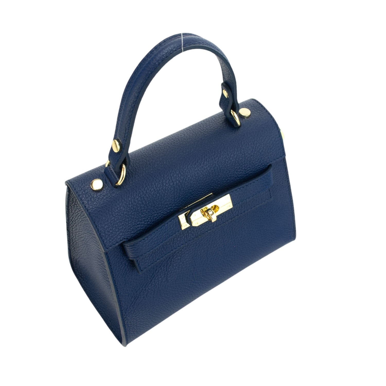 Bolso en Piel Pregato Latenza Azul marino medio - KimondoShop