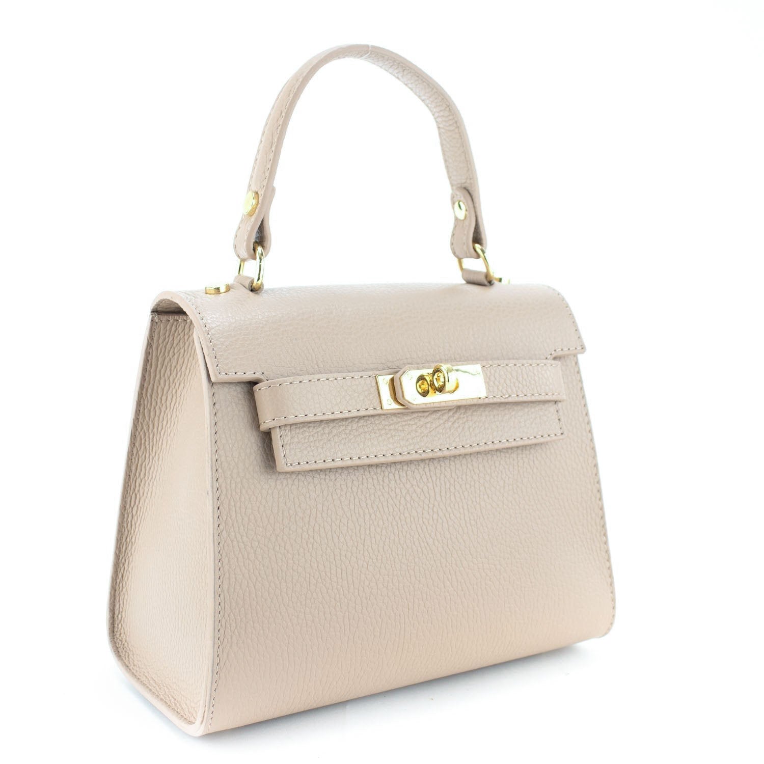 Bolso en Piel Pregato Latenza Beige - KimondoShop