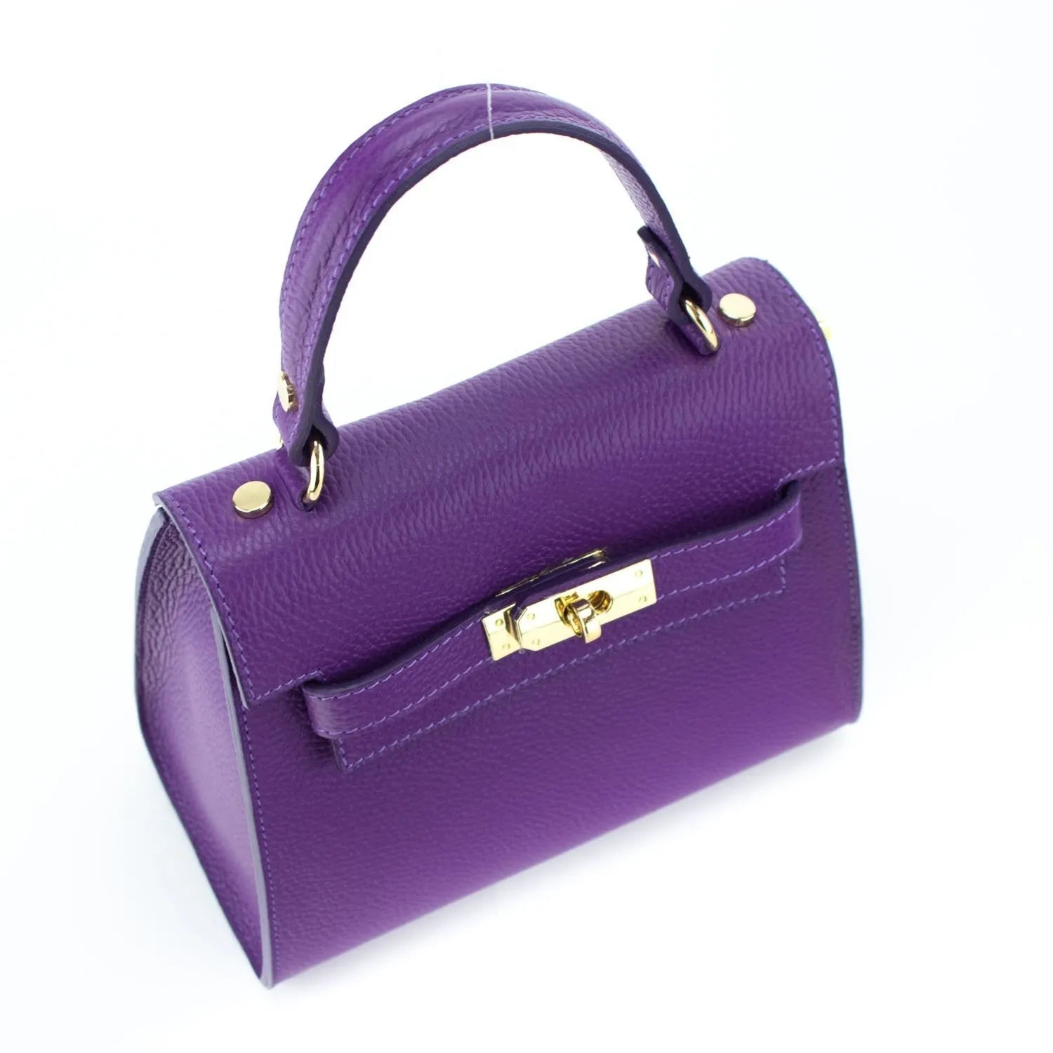 Bolso en Piel Pregato Latenza Lila - KimondoShop