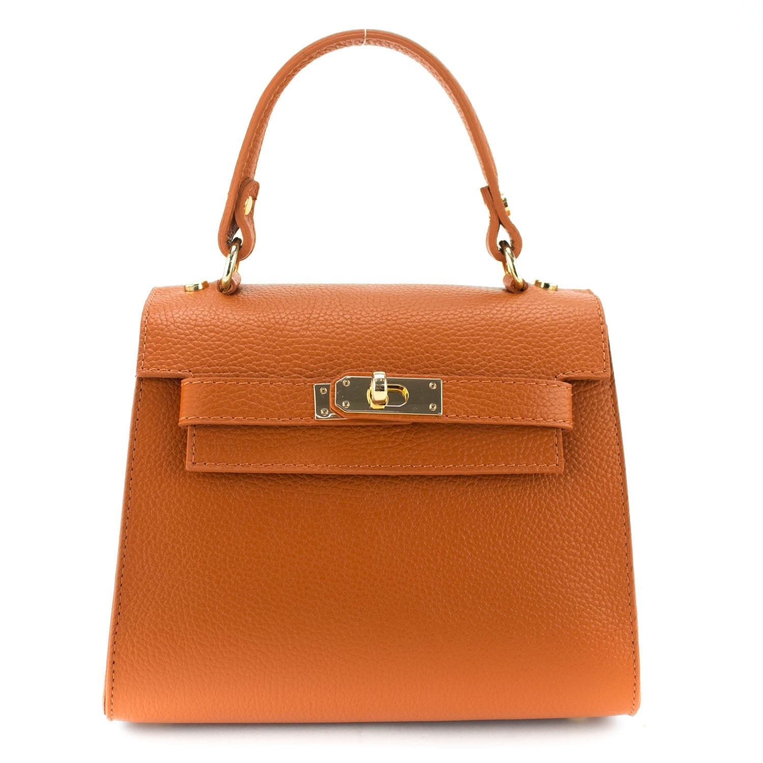 Bolso en Piel Pregato Latenza Naranja - KimondoShop