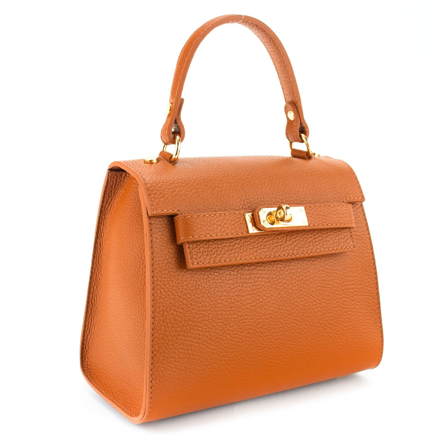 Bolso en Piel Pregato Latenza Naranja - KimondoShop