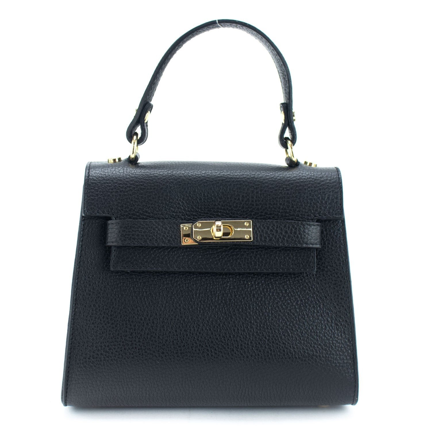 Bolso en Piel Pregato Latenza Negro - KimondoShop