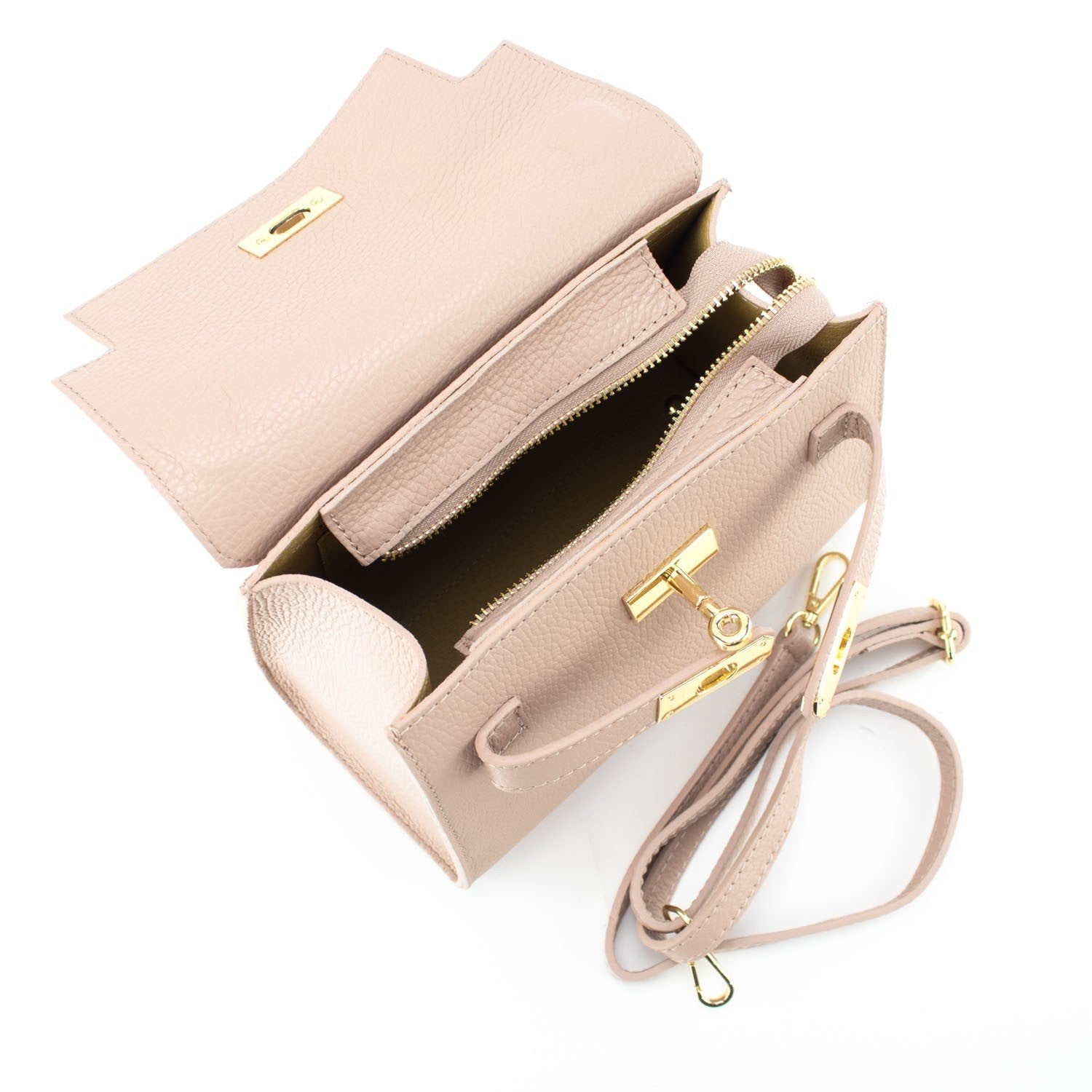 Bolso en Piel Pregato Latenza Nude - KimondoShop