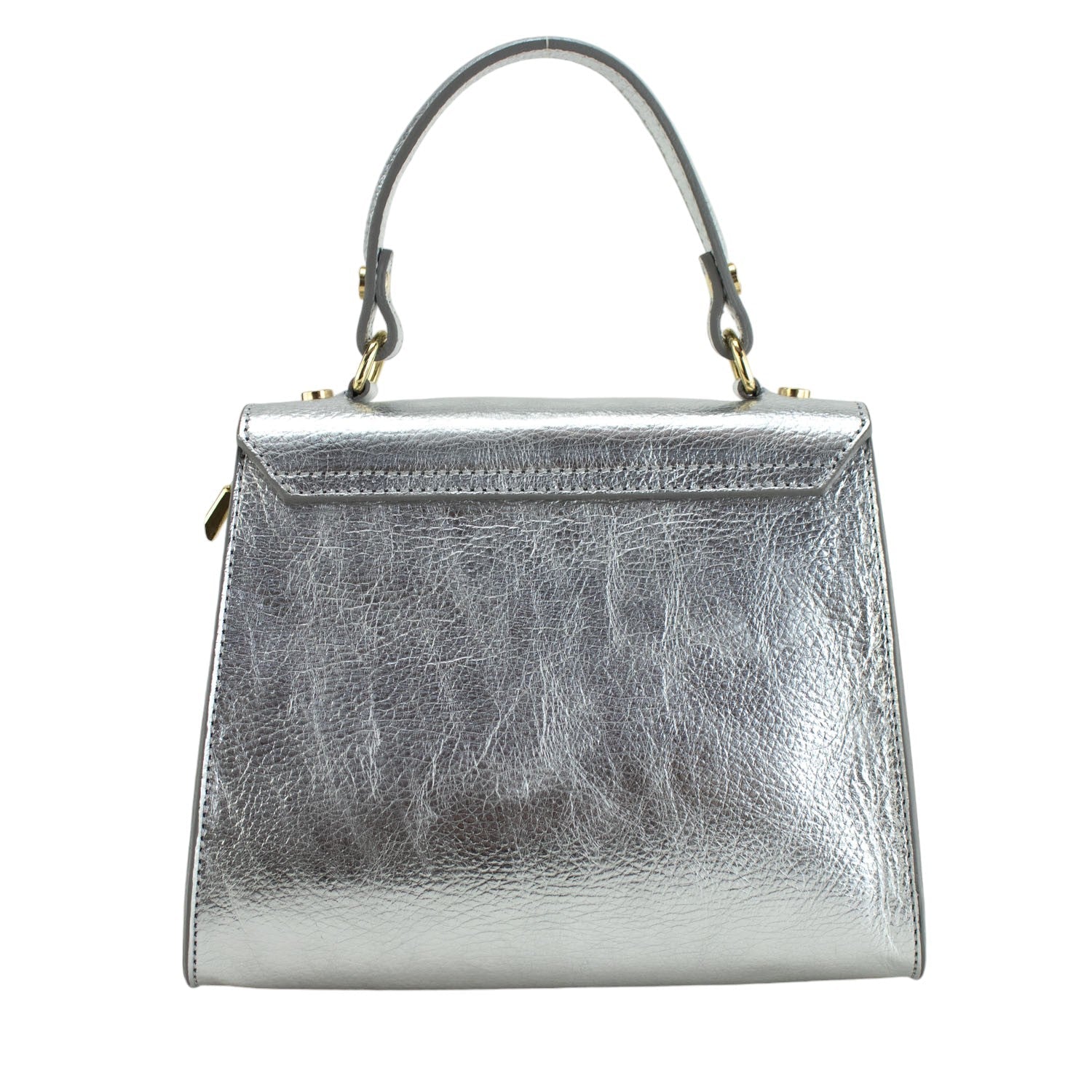 Bolso en Piel Pregato Latenza Plata - KimondoShop