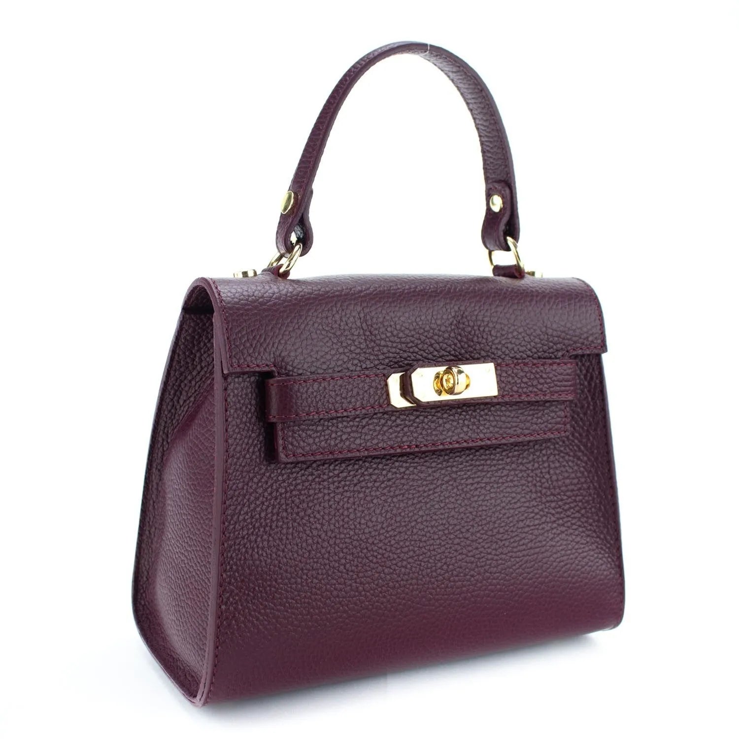 Bolso en Piel Pregato Latenza Vino - KimondoShop