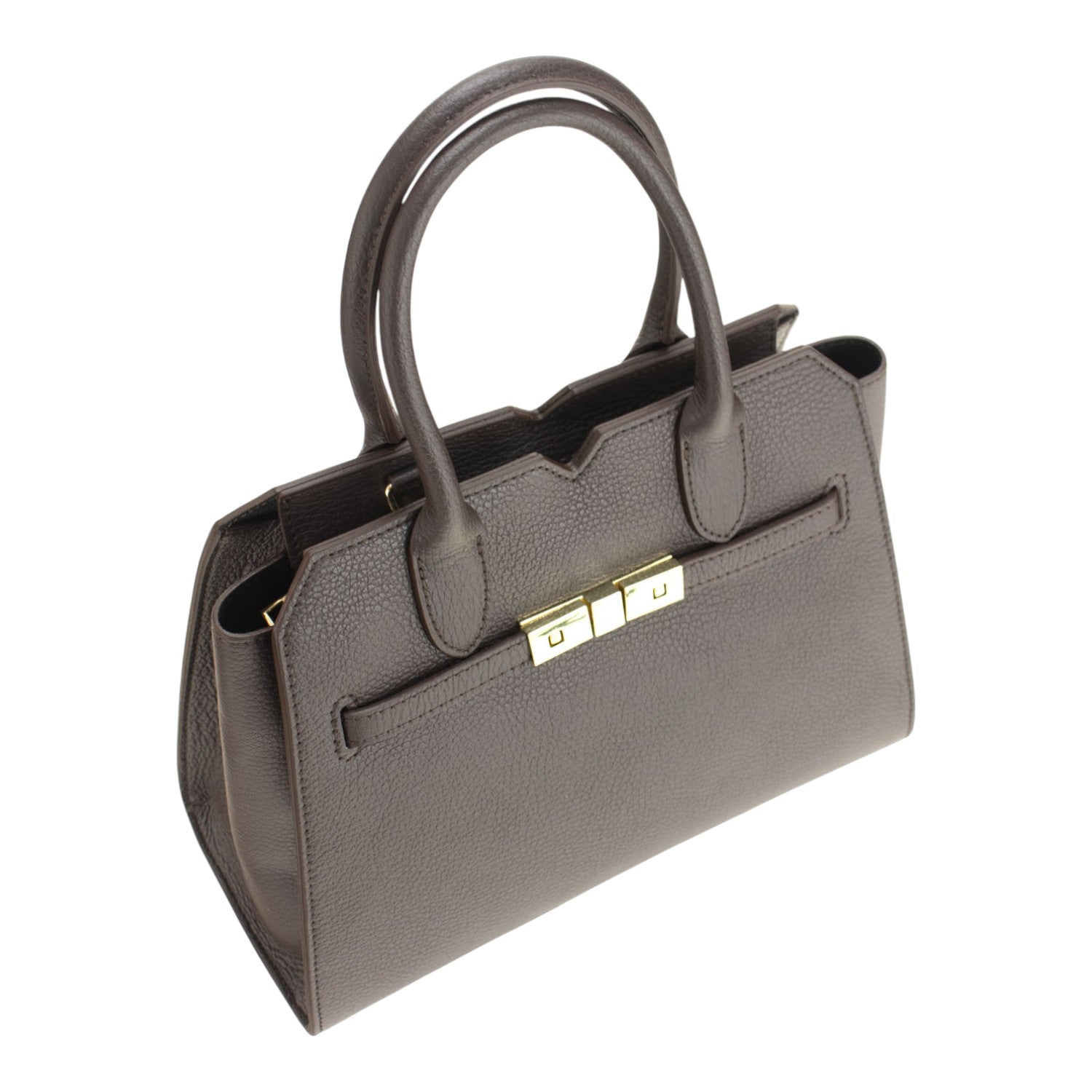 Bolso en Piel Pregato Lizea Soft Chocolate - KimondoShop