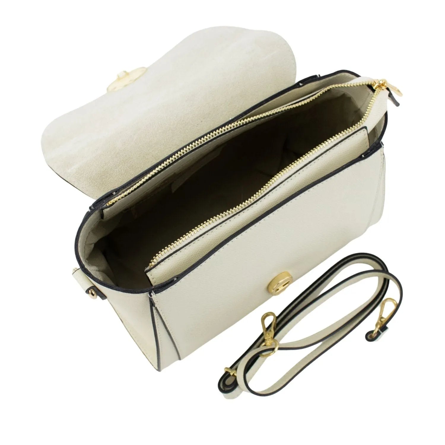 Bolso en Piel Pregato Luna Beige - KimondoShop