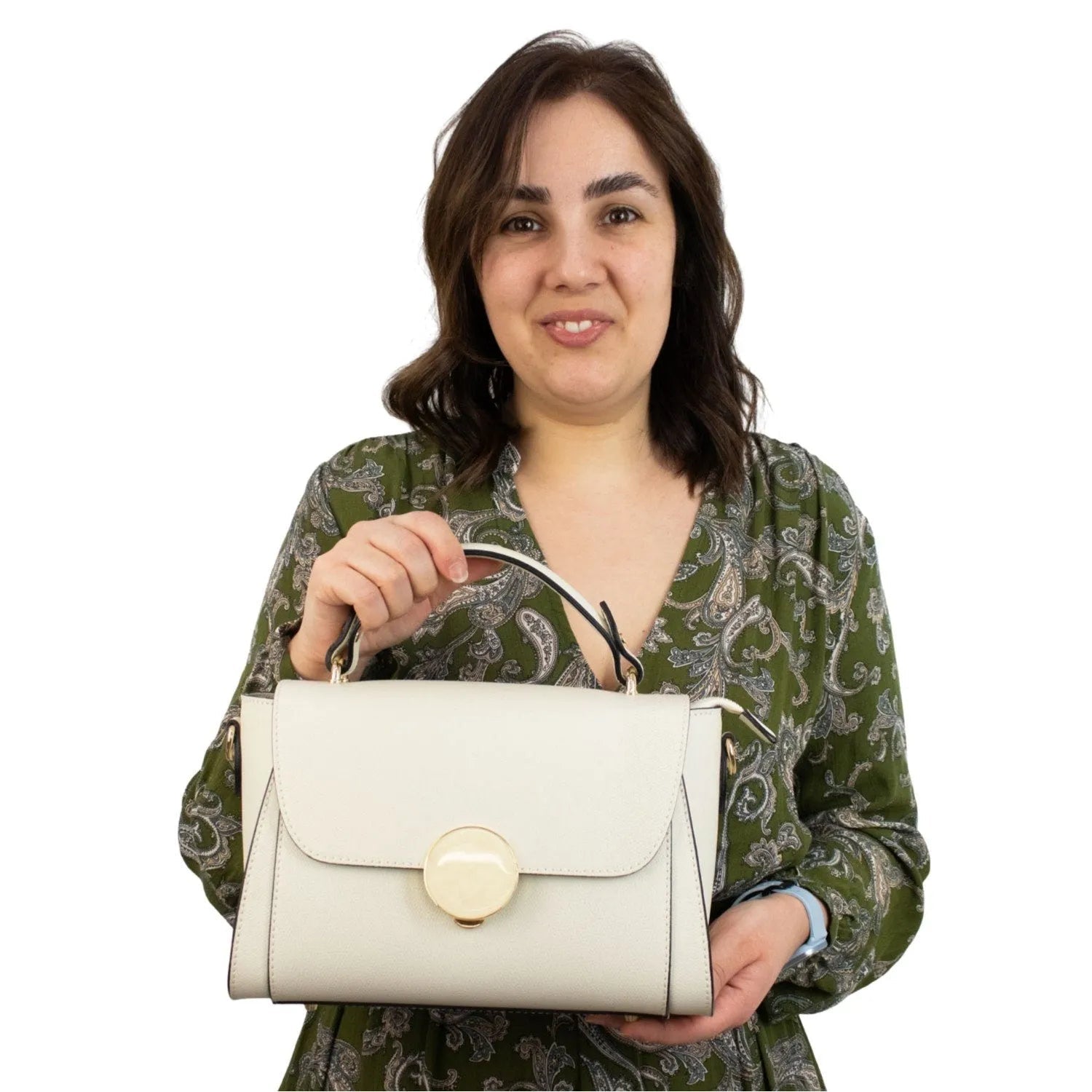 Bolso en Piel Pregato Luna Beige - KimondoShop