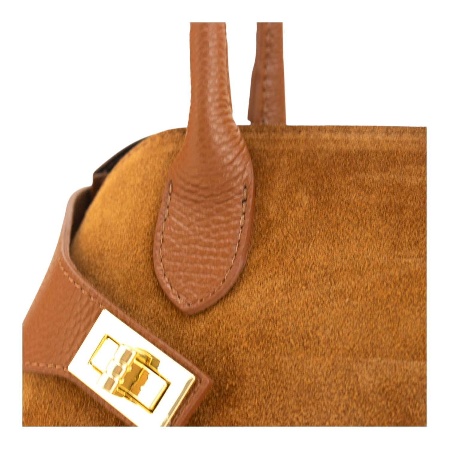Bolso en piel Pregato Milano Ante Camel - KimondoShop