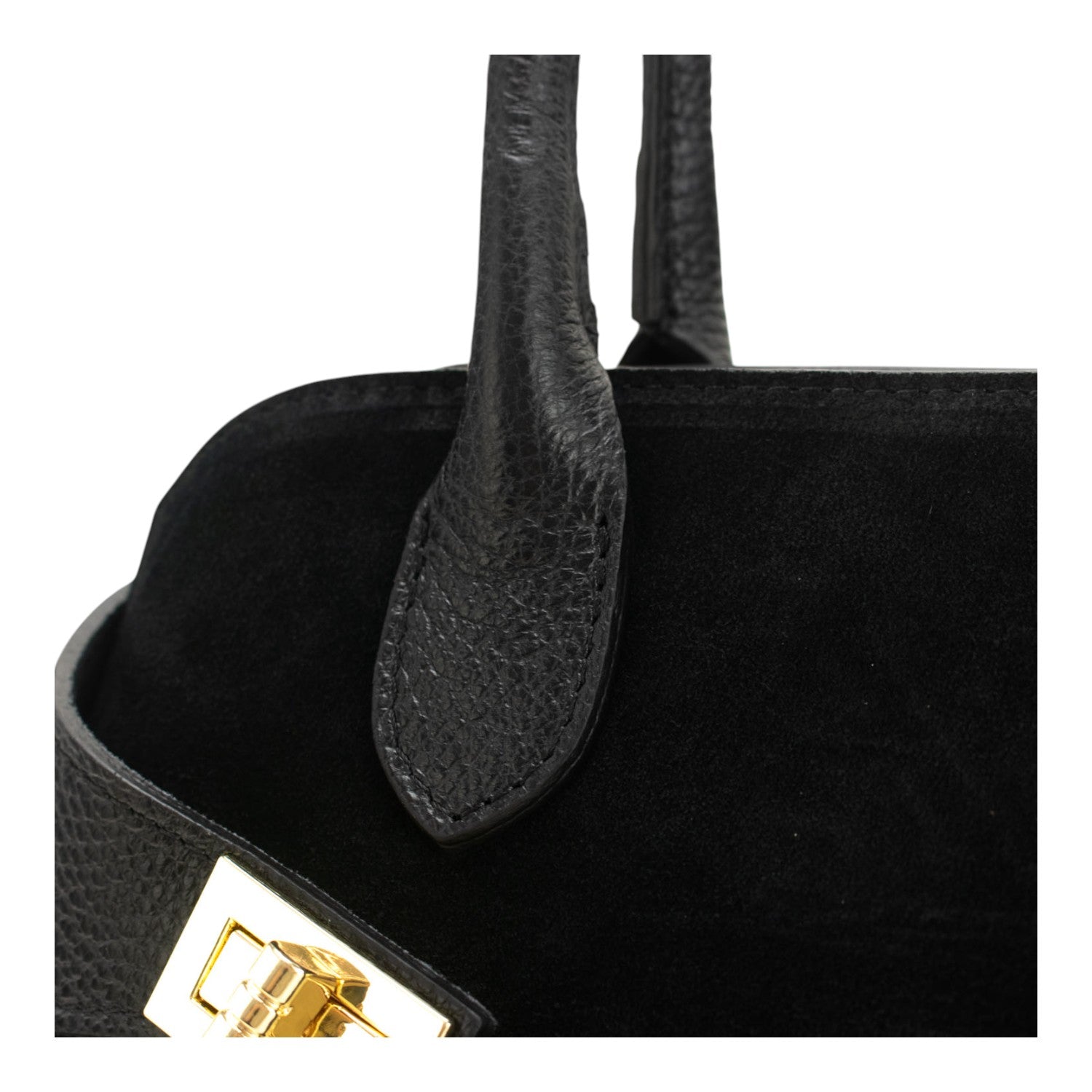 Bolso en piel Pregato Milano Ante Negro - KimondoShop