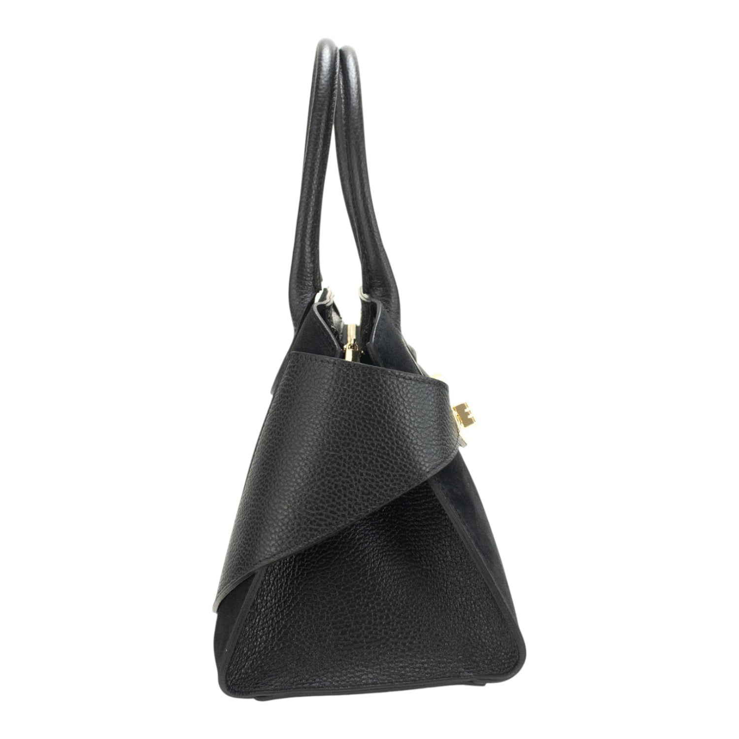 Bolso en piel Pregato Milano Ante Negro - KimondoShop