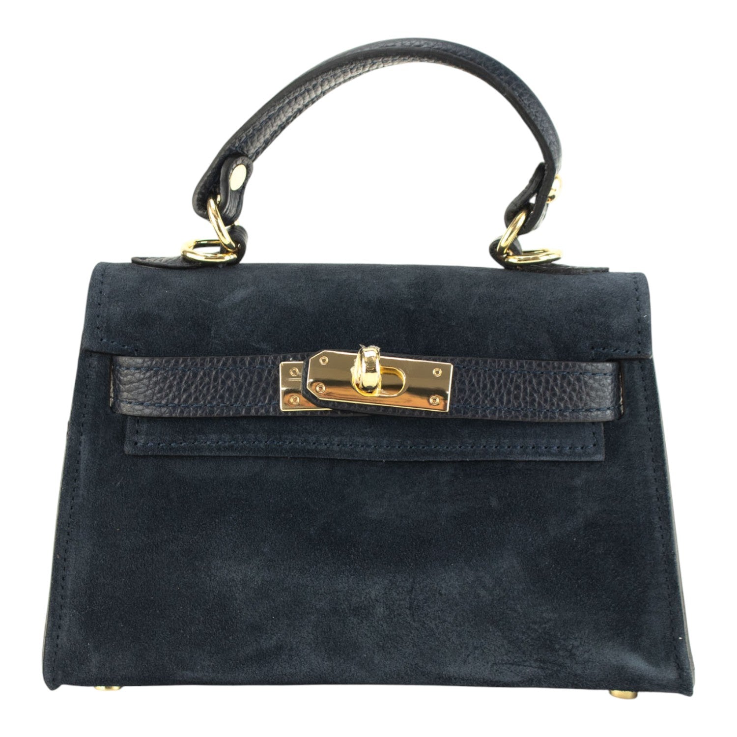 Bolso en Piel Pregato mini Latenza Ante Azul marino - KimondoShop