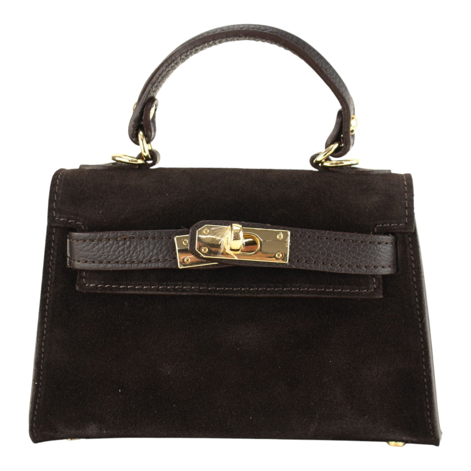 Bolso en Piel Pregato mini Latenza Ante Chocolate - KimondoShop