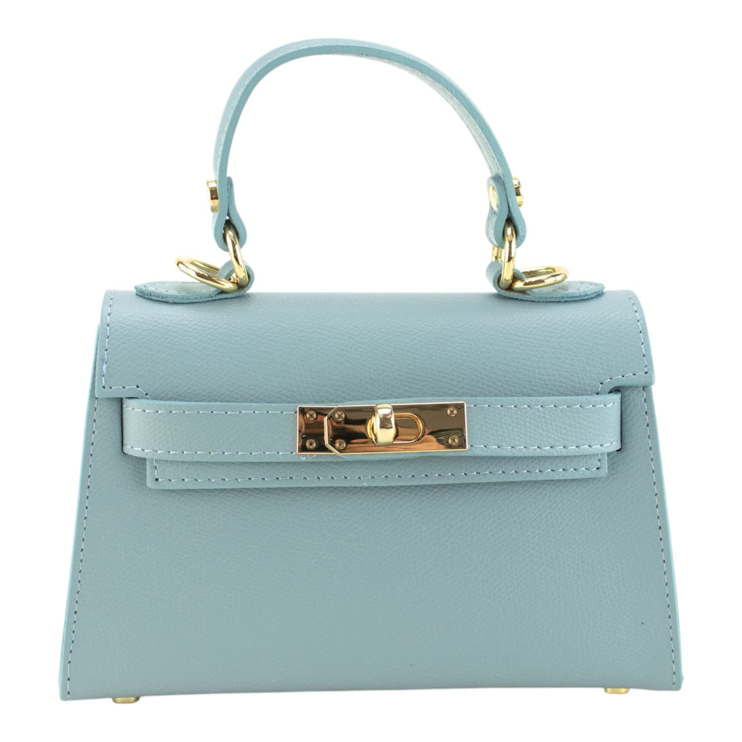 Bolso en Piel Pregato mini Latenza Azul cielo - KimondoShop
