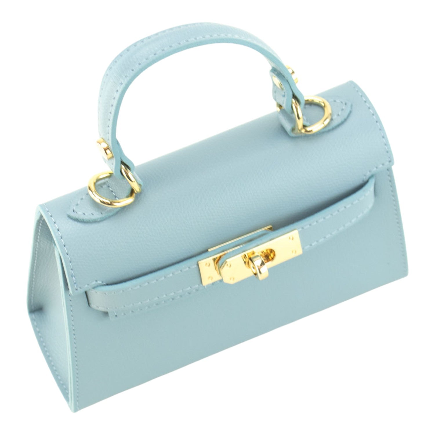 Bolso en Piel Pregato mini Latenza Azul cielo - KimondoShop