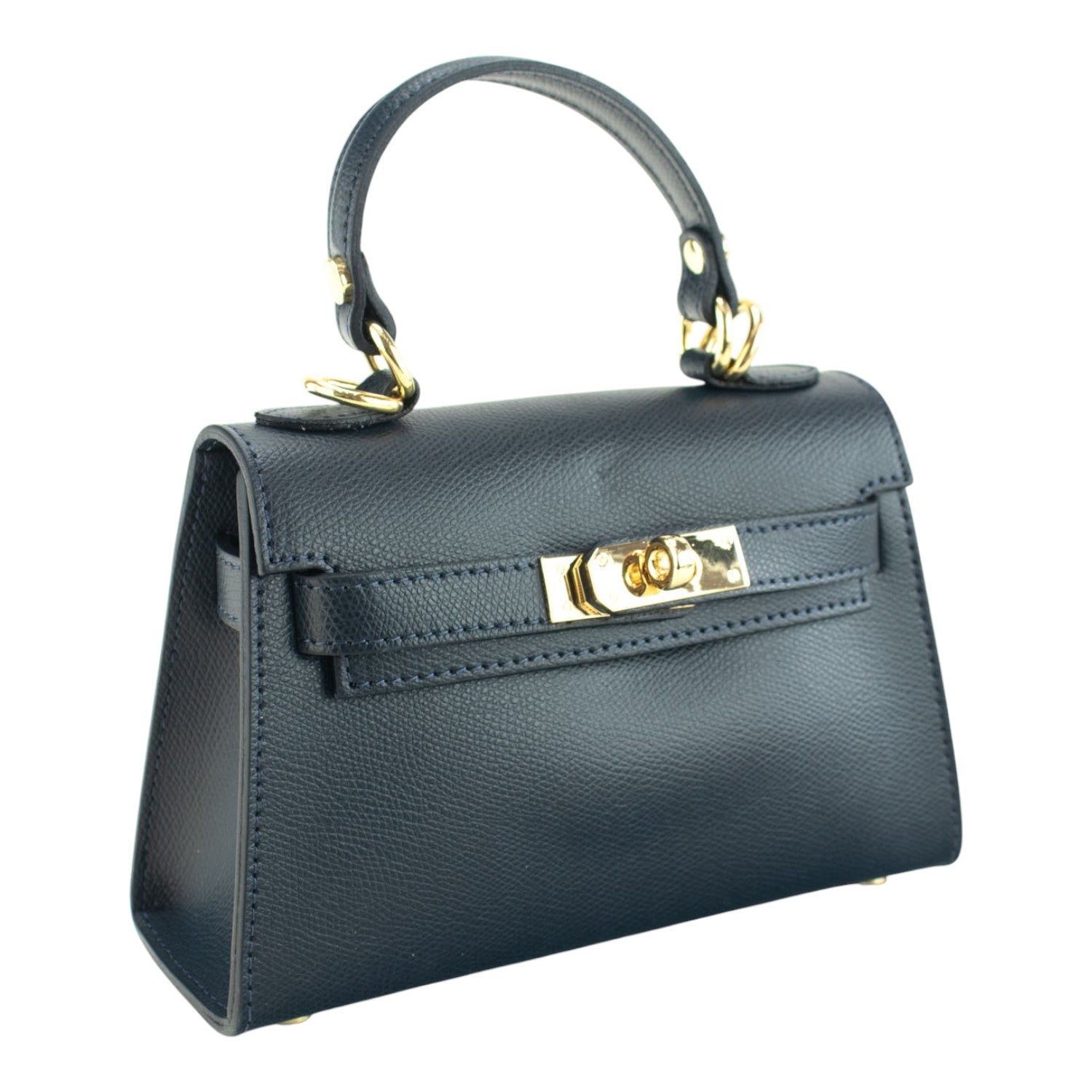 Bolso en Piel Pregato mini Latenza Azul marino - KimondoShop