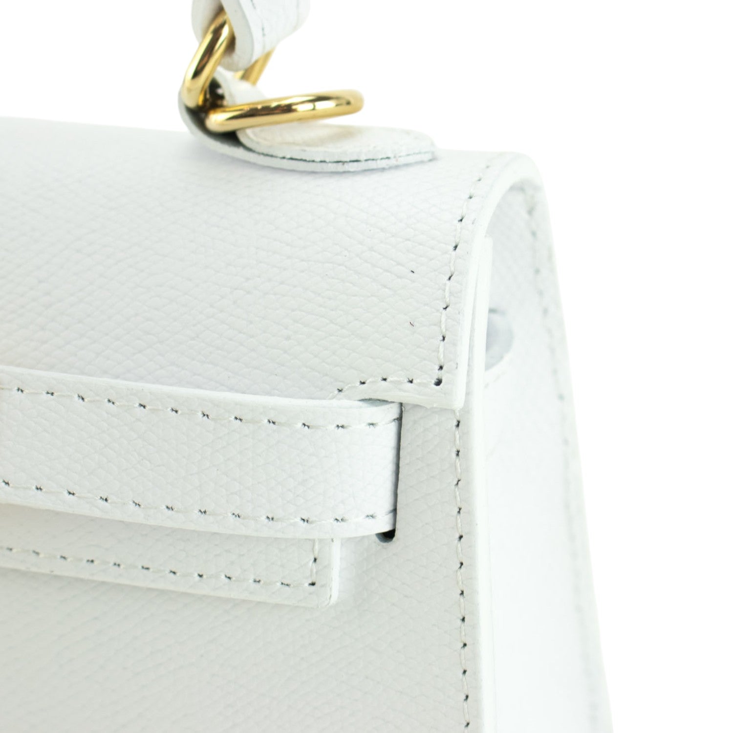 Bolso en Piel Pregato mini Latenza Blanco - KimondoShop