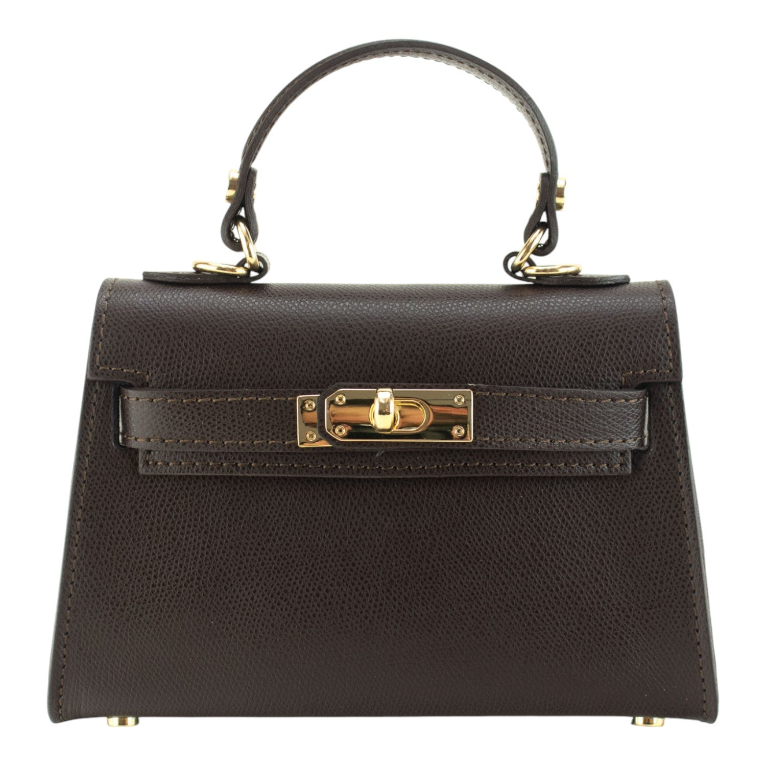 Bolso en Piel Pregato mini Latenza Chocolate - KimondoShop