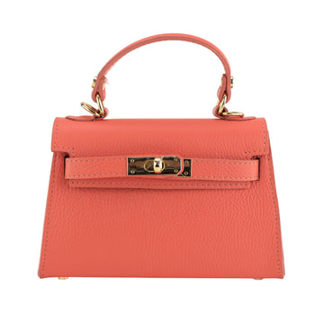 Bolso en Piel Pregato mini Latenza Coral - KimondoShop